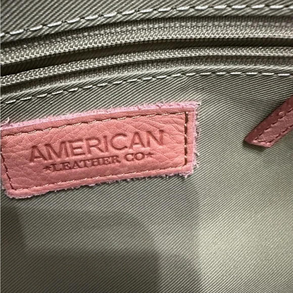 American Leather Co. Carrie Dome Satchel Handbag Purse “Desert Rose” Color - Picture 7 of 12
